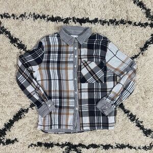 Aerie Plaid Cotton Button-Up Shirt